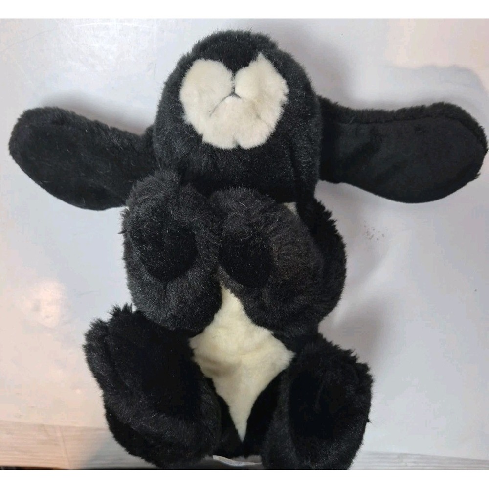 Animal Alley Flop Ear Bunny Rabbit Plush‎ Stuffed Animal Black White Toys R Us